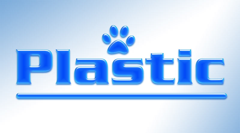 plastic text